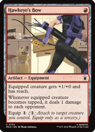Image of Hawkeye's Bow (MSH-132) - Marvel Super Heroes Foil