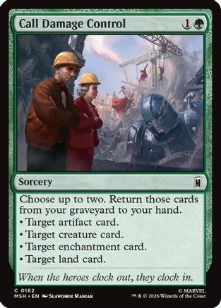 Image of Call Damage Control (MSH-162) - Marvel Super Heroes Foil