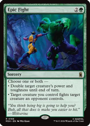 Image of Epic Fight (MSH-166) - Marvel Super Heroes Foil
