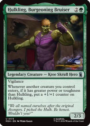 Image of Hulkling, Burgeoning Bruiser (MSH-173) - Marvel Super Heroes Foil