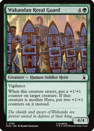Image of Wakandan Royal Guard (MSH-195) - Marvel Super Heroes Foil