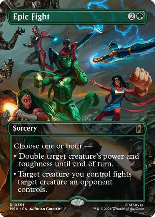 Image of Epic Fight (Borderless) (MSH-351) - Marvel Super Heroes