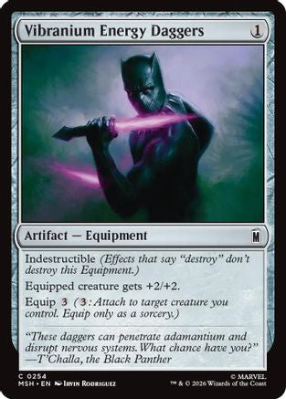 Image of Vibranium Energy Daggers (MSH-254) - Marvel Super Heroes Foil