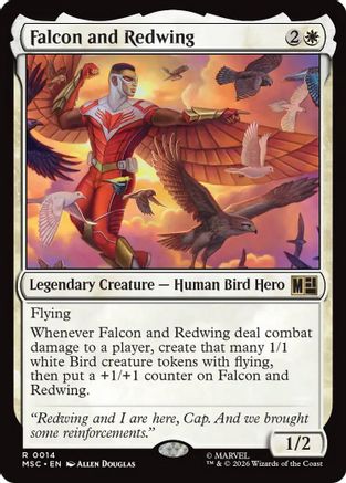 Image of Falcon and Redwing (MSC-014) - Commander: Marvel Super Heroes