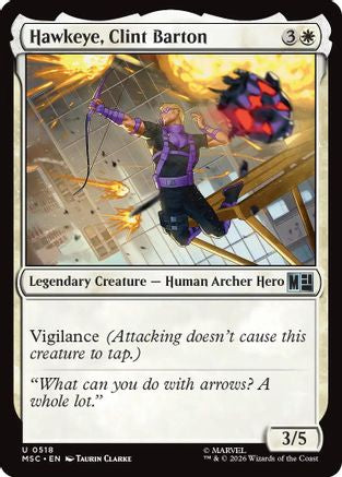 Image of Hawkeye, Clint Barton (0518) (MSC-518) - Commander: Marvel Super Heroes