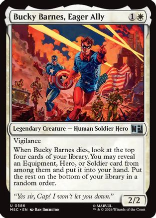 Image of Bucky Barnes, Eager Ally (MSC-586) - Commander: Marvel Super Heroes Foil