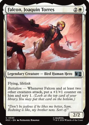 Image of Falcon, Joaquin Torres (MSC-593) - Commander: Marvel Super Heroes Foil