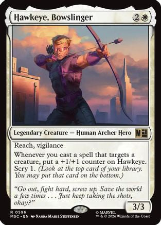 Image of Hawkeye, Bowslinger (MSC-596) - Commander: Marvel Super Heroes