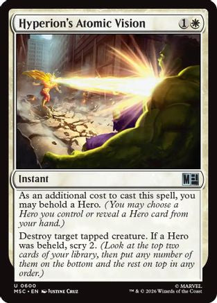 Image of Hyperion's Atomic Vision (MSC-600) - Commander: Marvel Super Heroes Foil