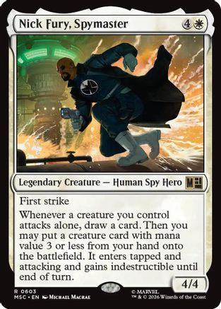 Image of Nick Fury, Spymaster (MSC-603) - Commander: Marvel Super Heroes