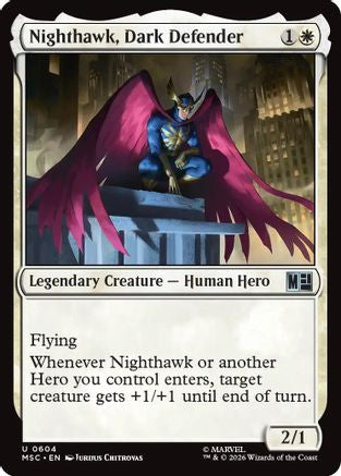 Image of Nighthawk, Dark Defender (MSC-604) - Commander: Marvel Super Heroes Foil