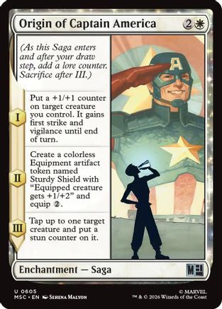 Image of Origin of Captain America (MSC-605) - Commander: Marvel Super Heroes Foil