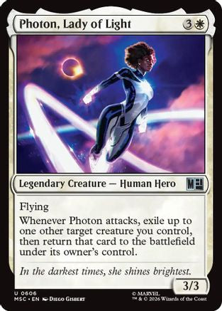 Image of Photon, Lady of Light (MSC-606) - Commander: Marvel Super Heroes