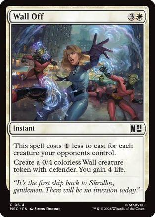 Image of Wall Off (MSC-614) - Commander: Marvel Super Heroes