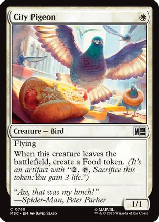 Image of City Pigeon (MSC-769) - Commander: Marvel Super Heroes