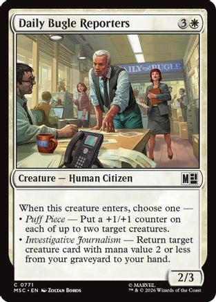 Image of Daily Bugle Reporters (MSC-771) - Commander: Marvel Super Heroes Foil