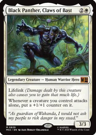 Image of Black Panther, Claws of Bast (MSC-829) - Commander: Marvel Super Heroes Foil