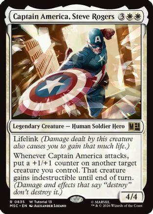 Image of Captain America, Steve Rogers (0835) (MSC-835) - Commander: Marvel Super Heroes