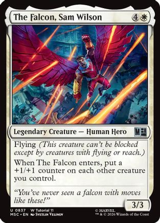Image of The Falcon, Sam Wilson (0837) (MSC-837) - Commander: Marvel Super Heroes