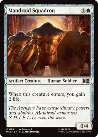 Image of Mandroid Squadron (0841) (MSC-841) - Commander: Marvel Super Heroes