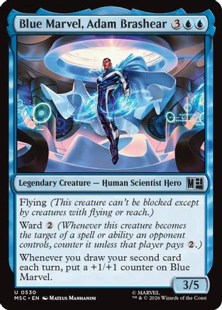 Image of Blue Marvel, Adam Brashear (MSC-530) - Commander: Marvel Super Heroes Foil