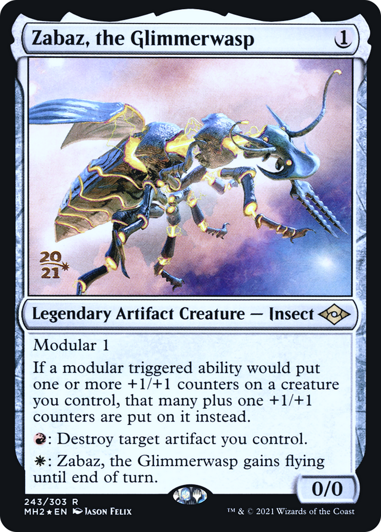 Image of Zabaz, the Glimmerwasp (PRE-243) - Modern Horizons 2 Promos Foil