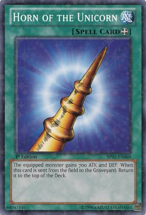 Image of Horn of the Unicorn (Starfoil) (BP01-EN069) - Battle Pack: Epic Dawn 1st Edition