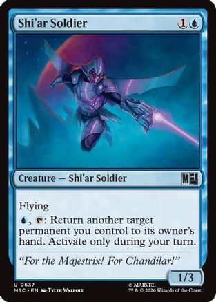 Image of Shi'ar Soldier (MSC-637) - Commander: Marvel Super Heroes Foil