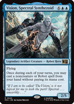 Image of Vision, Spectral Synthezoid (MSC-644) - Commander: Marvel Super Heroes Foil