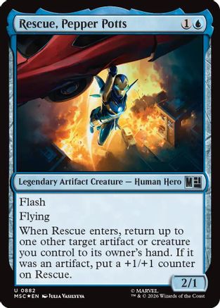 Image of Rescue, Pepper Potts (Surge Foil) (MSC-882) - Commander: Marvel Super Heroes Foil