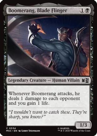 Image of Boomerang, Blade Flinger (MSC-534) - Commander: Marvel Super Heroes Foil