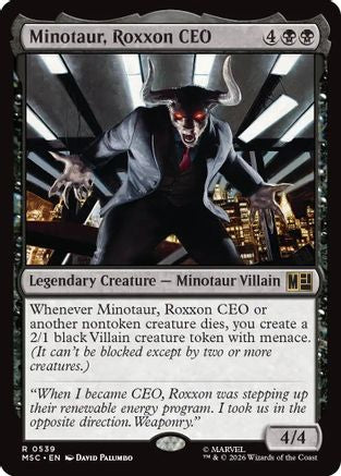 Image of Minotaur, Roxxon CEO (MSC-539) - Commander: Marvel Super Heroes Foil