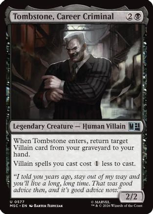 Image of Tombstone, Career Criminal (0577) (MSC-577) - Commander: Marvel Super Heroes Foil