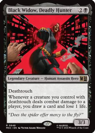Image of Black Widow, Deadly Hunter (MSC-648) - Commander: Marvel Super Heroes