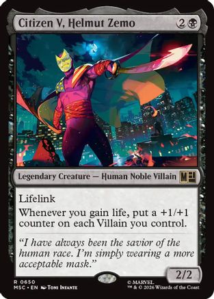 Image of Citizen V, Helmut Zemo (MSC-650) - Commander: Marvel Super Heroes Foil