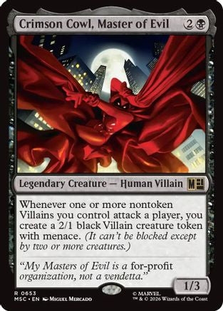 Image of Crimson Cowl, Master of Evil (MSC-653) - Commander: Marvel Super Heroes Foil