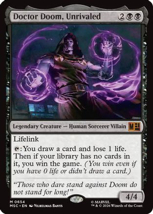 Image of Doctor Doom, Unrivaled (MSC-654) - Commander: Marvel Super Heroes Foil