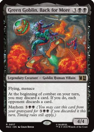 Image of Green Goblin, Back for More (MSC-657) - Commander: Marvel Super Heroes Foil