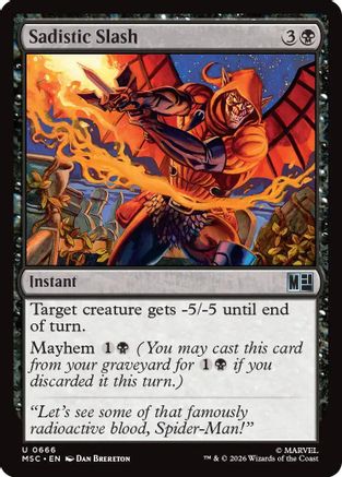 Image of Sadistic Slash (MSC-666) - Commander: Marvel Super Heroes Foil