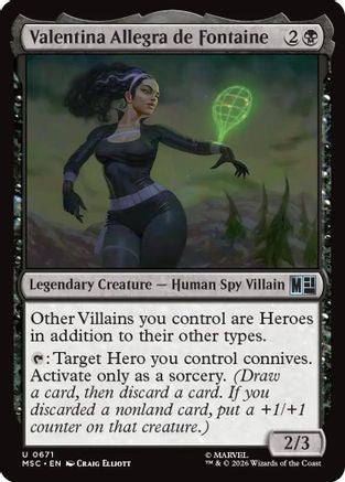 Image of Valentina Allegra de Fontaine (MSC-671) - Commander: Marvel Super Heroes Foil