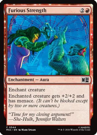 Image of Furious Strength (MSC-544) - Commander: Marvel Super Heroes Foil