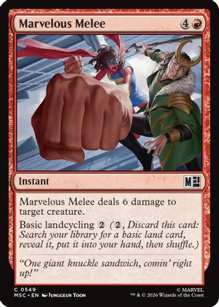Image of Marvelous Melee (MSC-549) - Commander: Marvel Super Heroes Foil