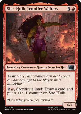 Image of She-Hulk, Jennifer Walters (MSC-554) - Commander: Marvel Super Heroes