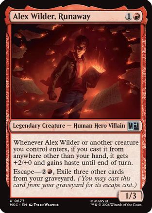 Image of Alex Wilder, Runaway (MSC-677) - Commander: Marvel Super Heroes