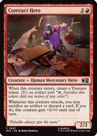Image of Contract Hero (MSC-683) - Commander: Marvel Super Heroes Foil