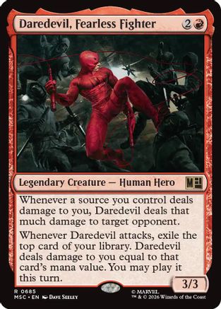 Image of Daredevil, Fearless Fighter (MSC-685) - Commander: Marvel Super Heroes Foil