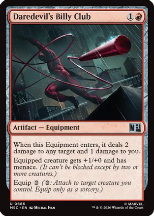 Image of Daredevil's Billy Club (MSC-686) - Commander: Marvel Super Heroes Foil