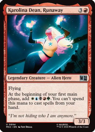 Image of Karolina Dean, Runaway (MSC-694) - Commander: Marvel Super Heroes