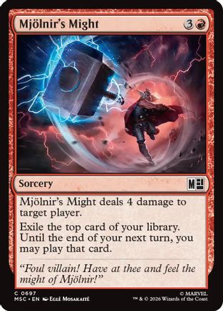 Image of Mjollnir's Might (MSC-697) - Commander: Marvel Super Heroes