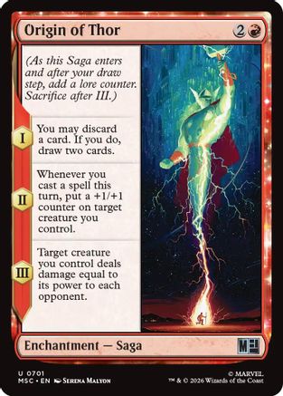 Image of Origin of Thor (MSC-701) - Commander: Marvel Super Heroes Foil
